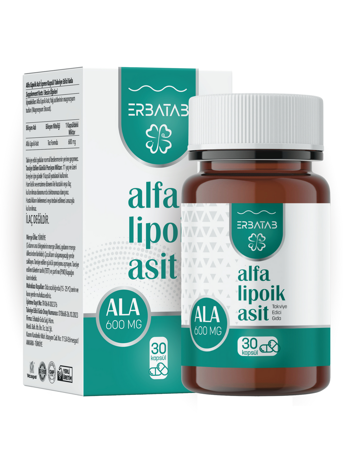 Erbatab Alfa Lipoik Asit 600 Mg 30 Kapsül