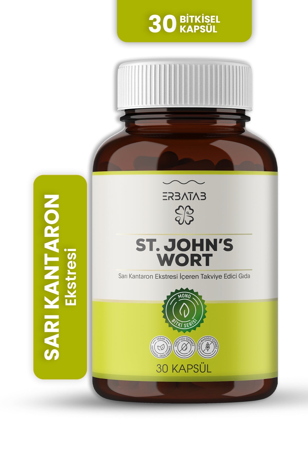 Erbatab Sarı Kantaron Ekstresi ST.John's Wort 30 Kapsül