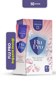 Erbatab Flu-pro Vitamin C Vitamin D3 Çinko Ve Karamürver Ekstresi 10 Stick