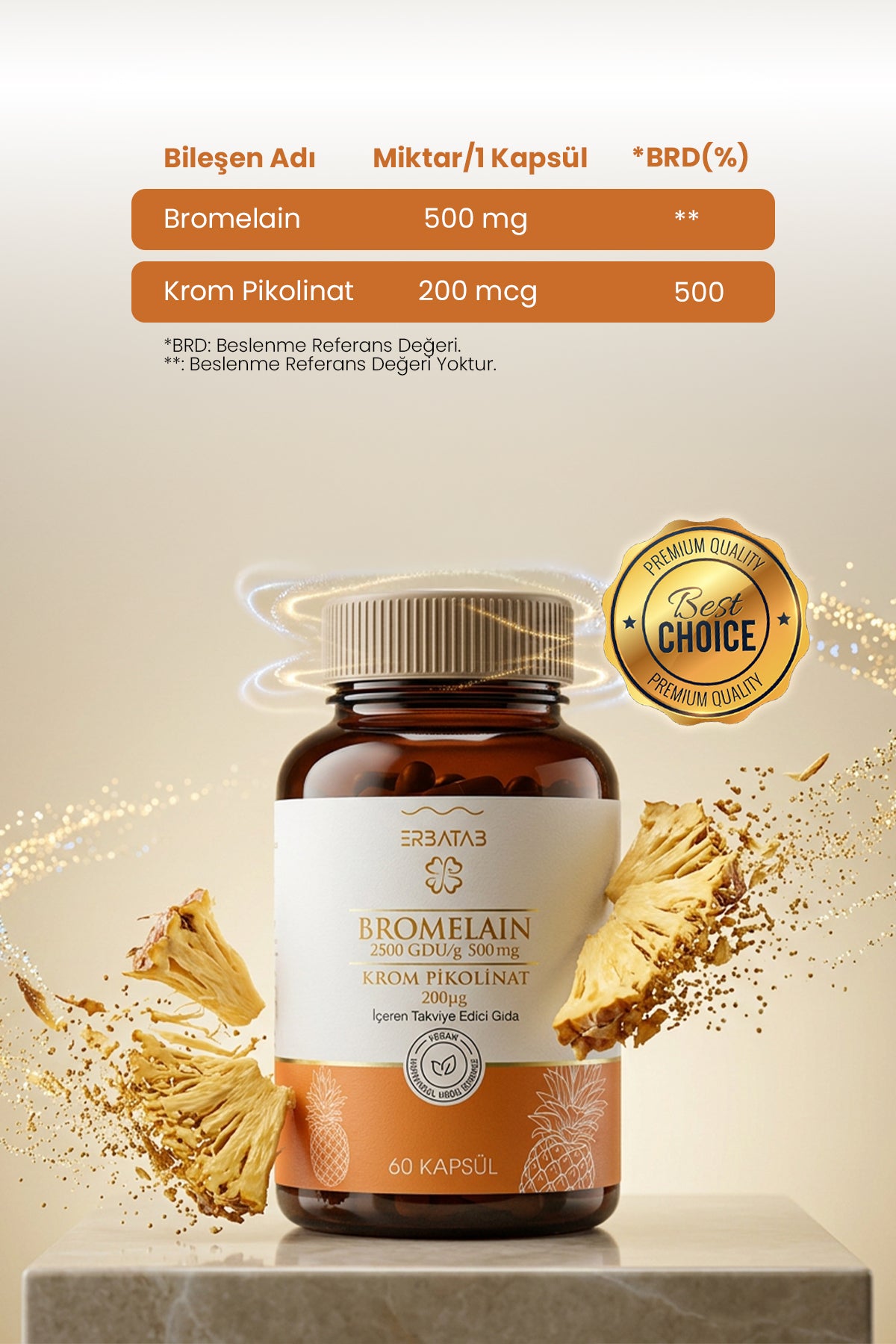 Erbatab Avantaj Paketi 8 (Kudret Narı, Peptix, Bromelain)