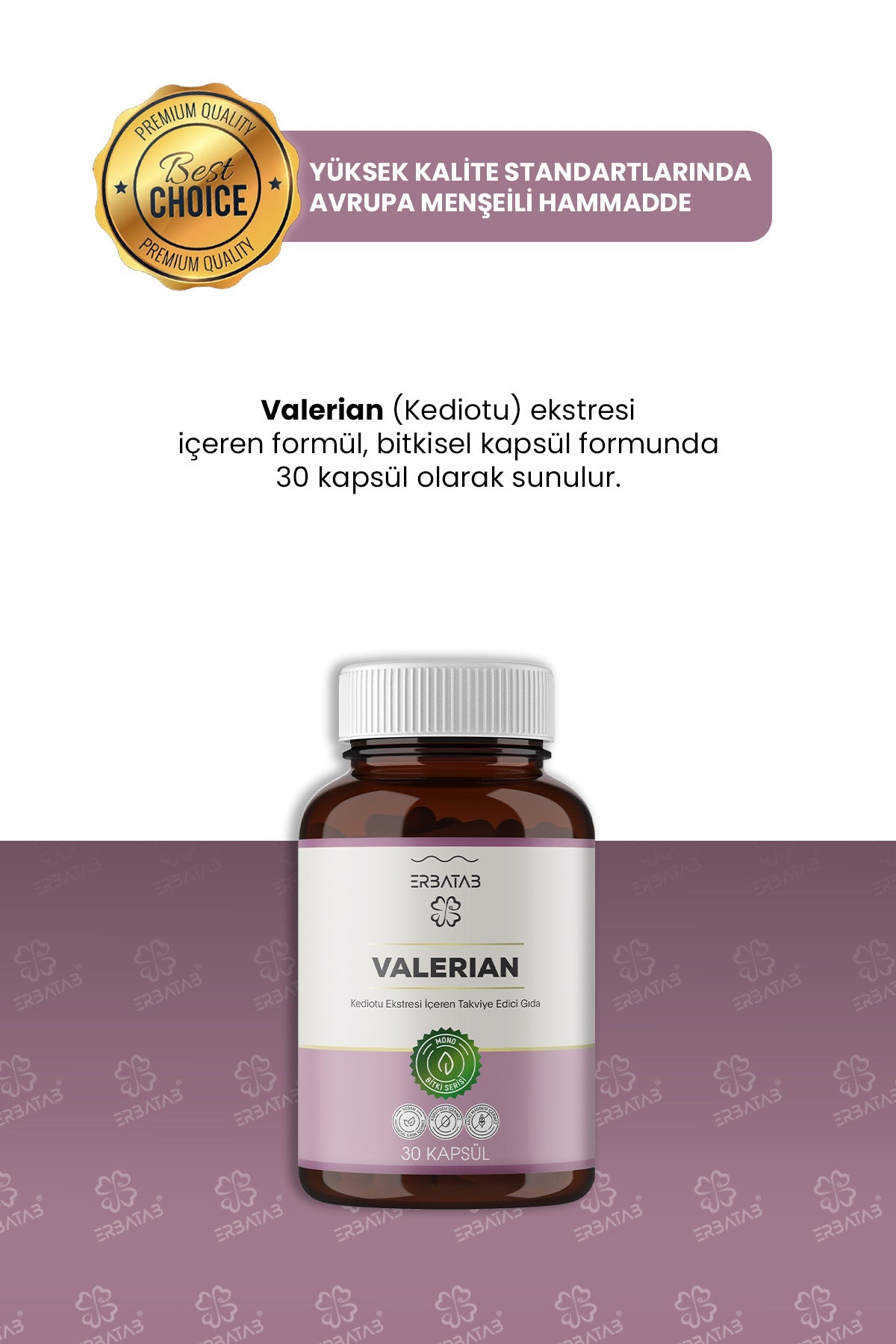 Erbatab Kediotu Ekstresi Valerian 30 Kapsül