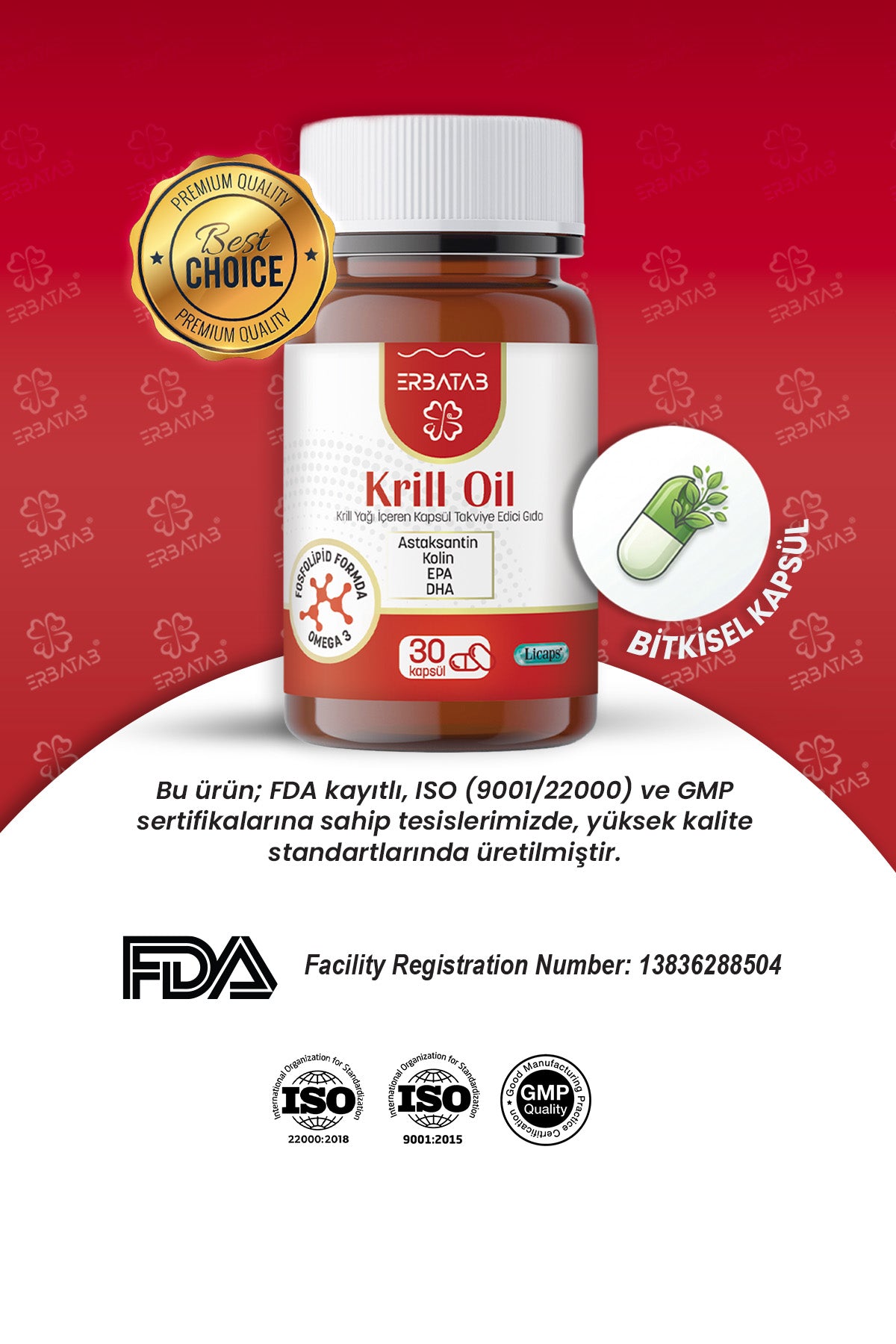 Erbatab Krill Yağı (Krill Oil) 500 mg 30 Kapsül - 7