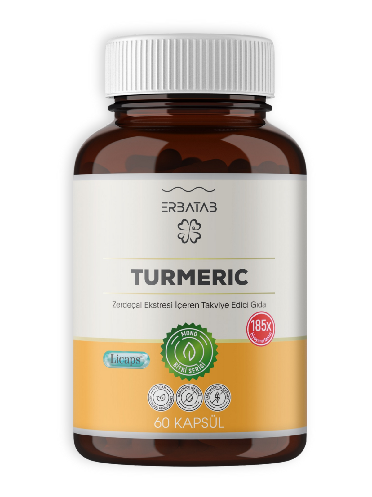 Erbatab Zerdeçal Curcumin Turmeric Ekstresi 30 Kapsül Licaps®